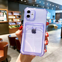 Card Slot Silicon Funda Iphone case