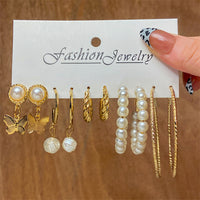 Trendy Exquisite Pearl Metal Earrings