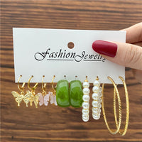 Trendy Exquisite Pearl Metal Earrings