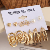 Trendy Exquisite Pearl Metal Earrings