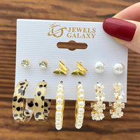 Trendy Exquisite Pearl Metal Earrings