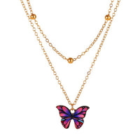 Multilayer Pendant Butterfly Necklace