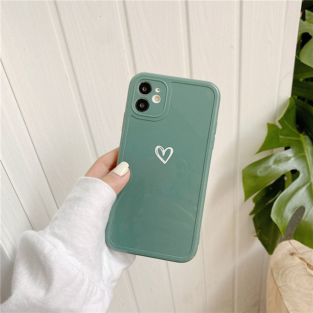Love Heart Camera Protection Phone Case