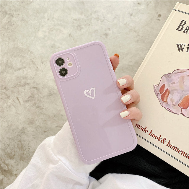 Love Heart Camera Protection Phone Case