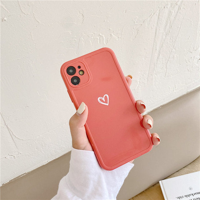 Love Heart Camera Protection Phone Case