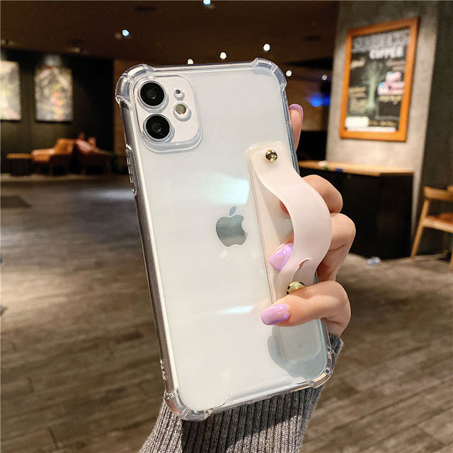 Wrist Strap Transparent Phone Case