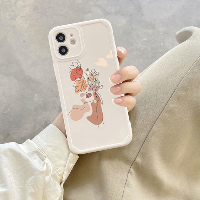 Abstract Line Face Phone Case