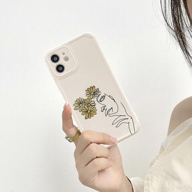 Abstract Line Face Phone Case