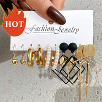 Trendy Exquisite Pearl Metal Earrings