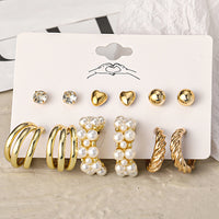 Trendy Exquisite Pearl Metal Earrings