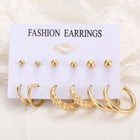 Trendy Exquisite Pearl Metal Earrings