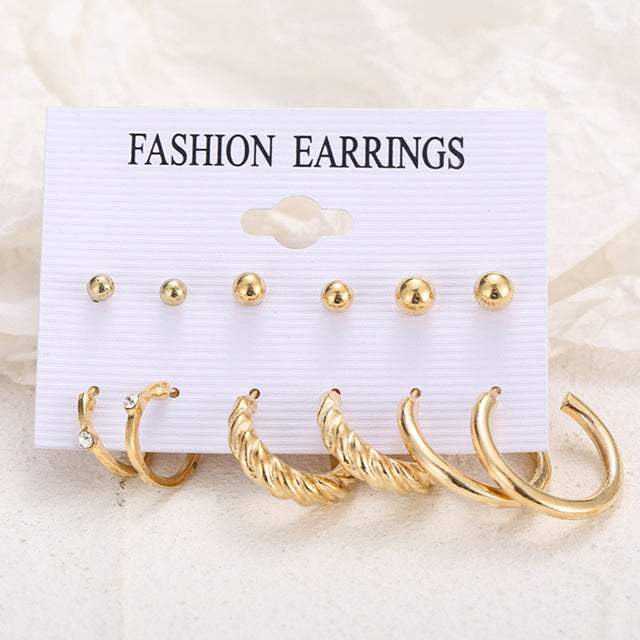 Trendy Exquisite Pearl Metal Earrings