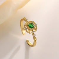 14k Real Gold Emerald Opening Ring